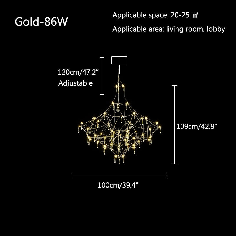 Feyran Adjustable Large Creativity Crystal Chandelier
