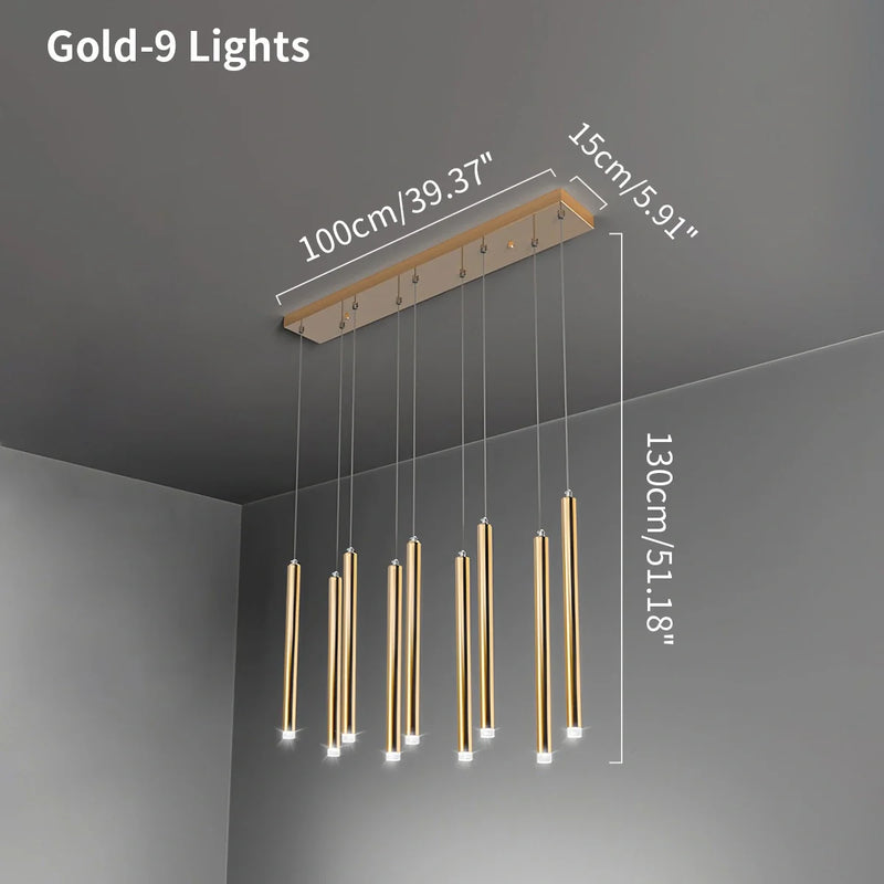 Feyran Modern Luxury Large Long Cylindrical Chandelier