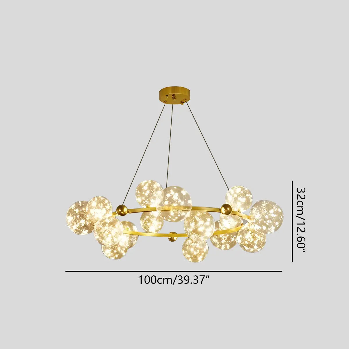 Feyran Robina Bubble Glass Chandelier for Living Room