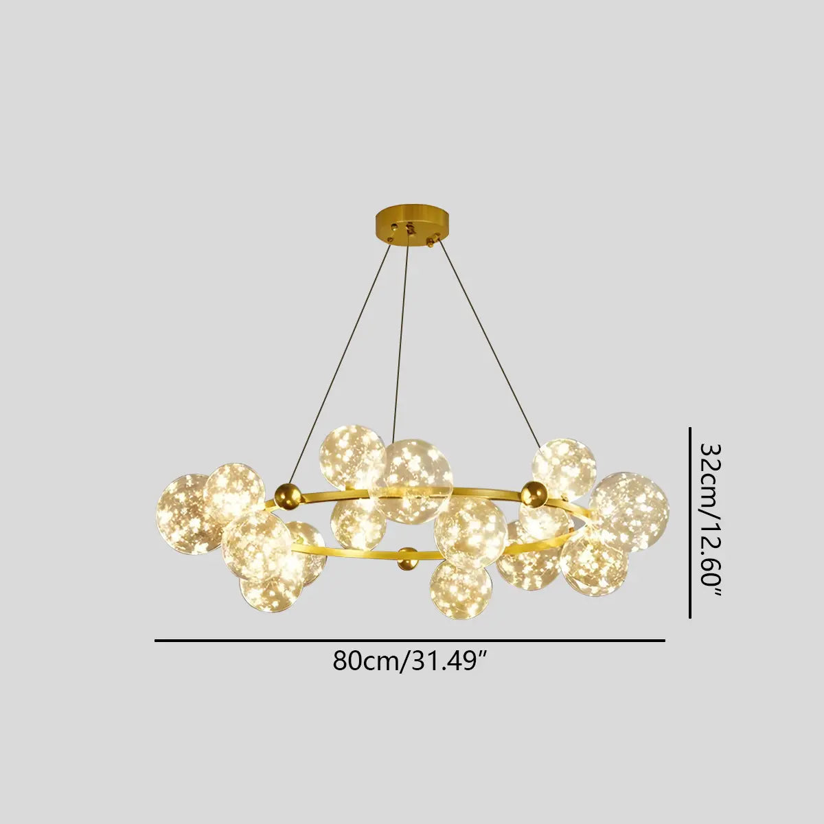 Feyran Robina Bubble Glass Chandelier for Living Room