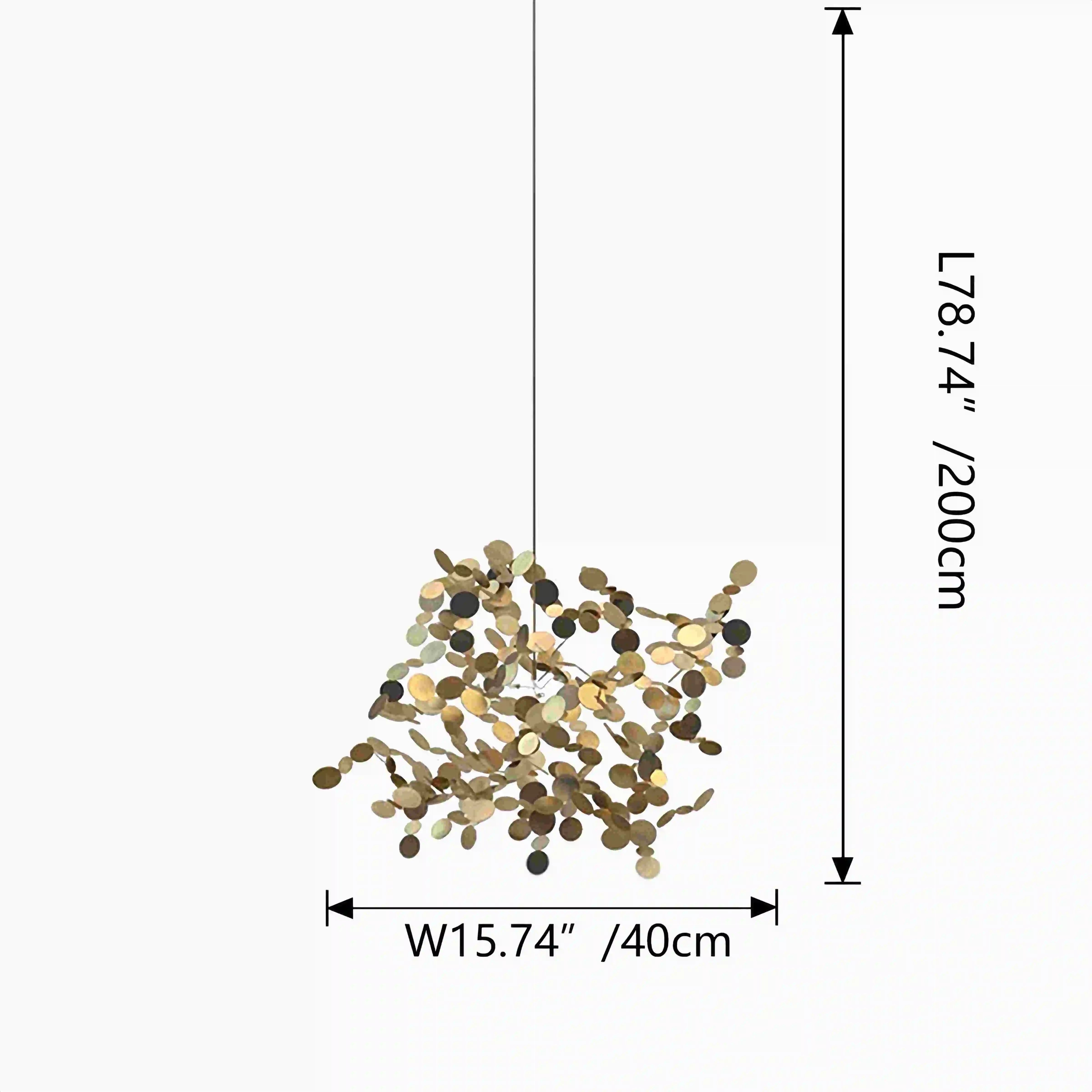 Feyran Argent/Gold Cloud Multi Pendant Chandelier