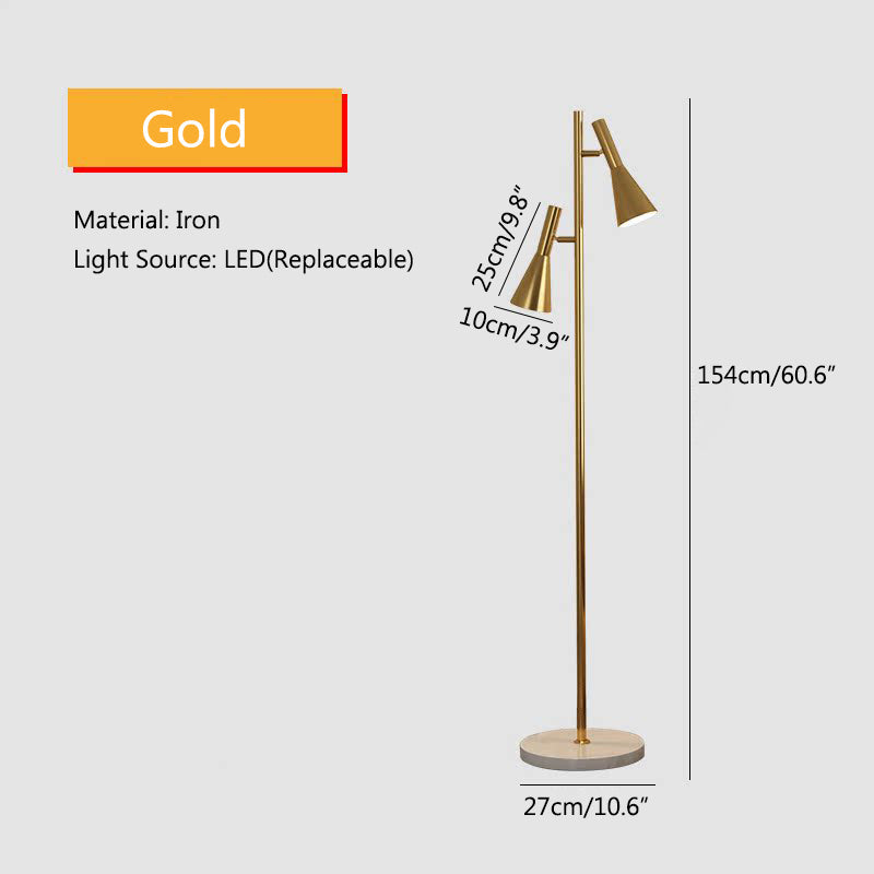 Feyran 2-Bulb Adjustable Pole Floor Lamp