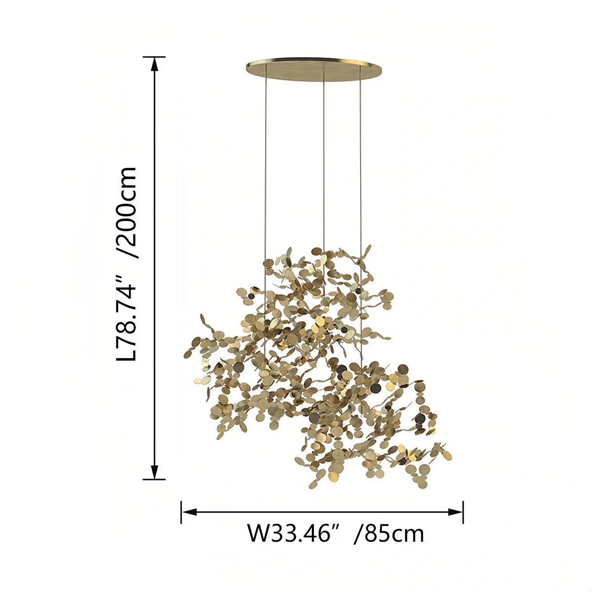 Feyran Argent/Gold Cloud Multi Pendant Chandelier