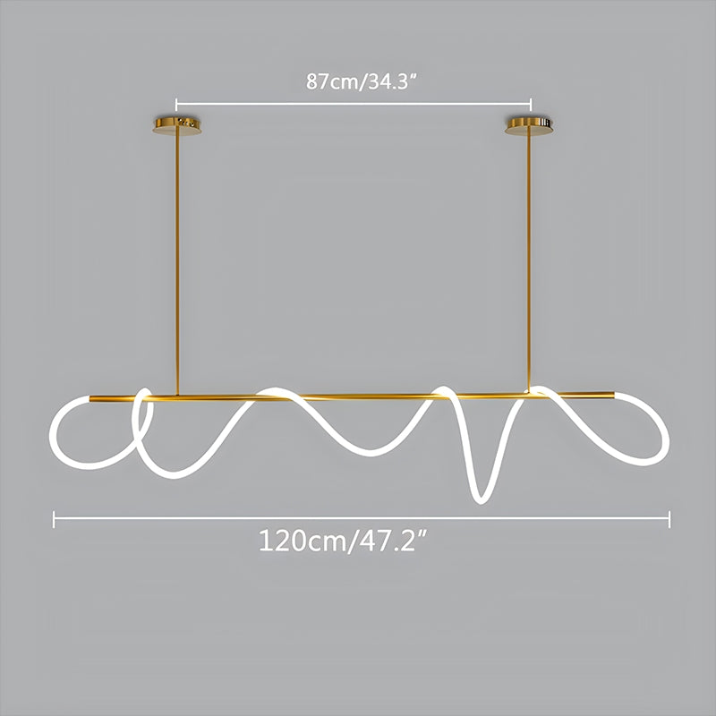 Feyran Modern Long Hose Led Pendant Light for Dining Room