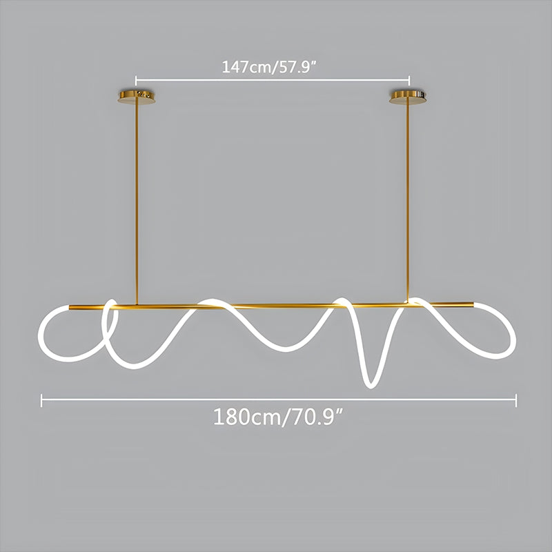 Feyran Modern Long Hose Led Pendant Light for Dining Room