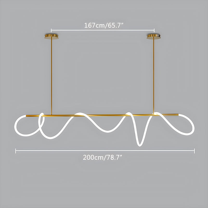 Feyran Modern Long Hose Led Pendant Light for Dining Room