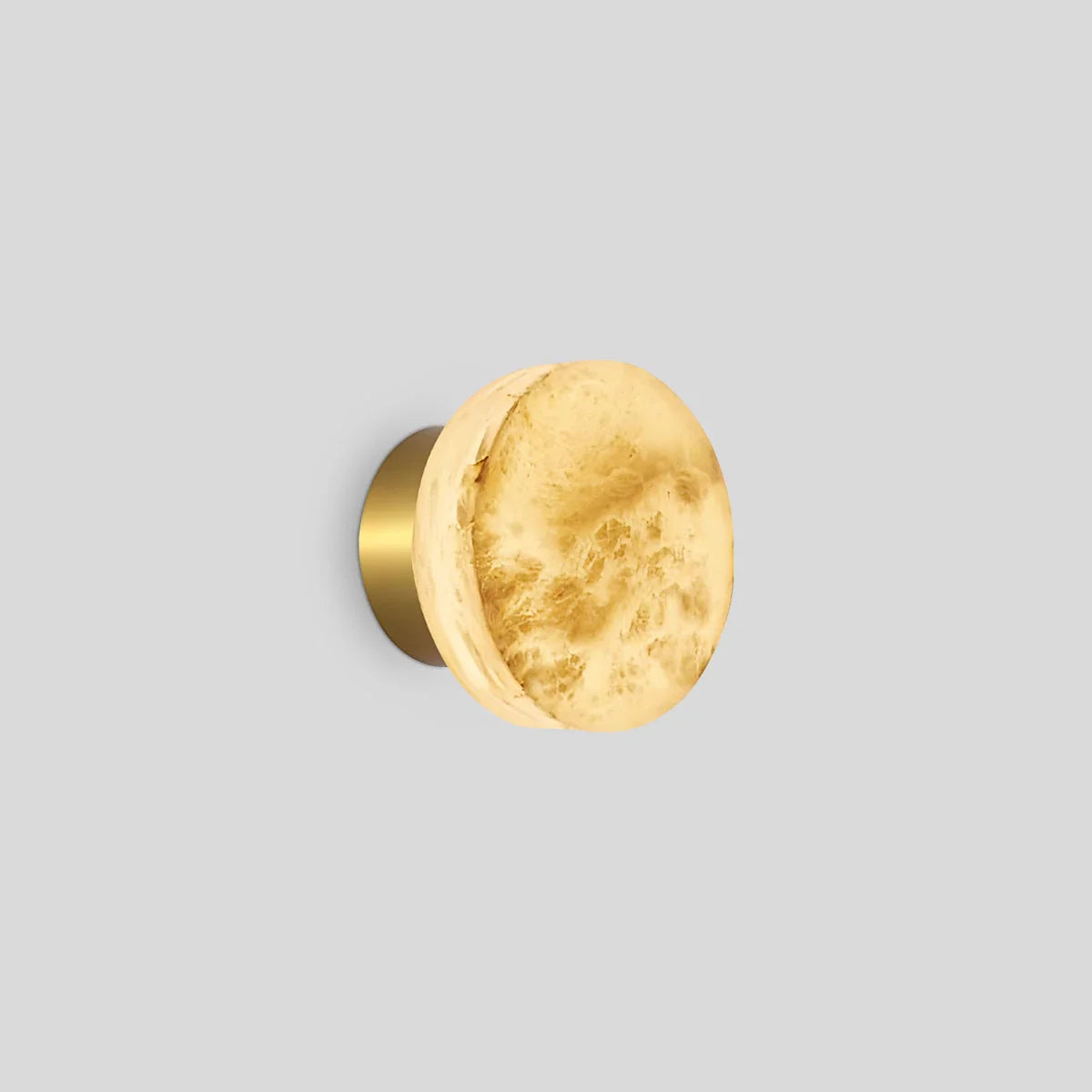 Feyran Simple Round Spanish Alabaster Wall Light for Hallway
