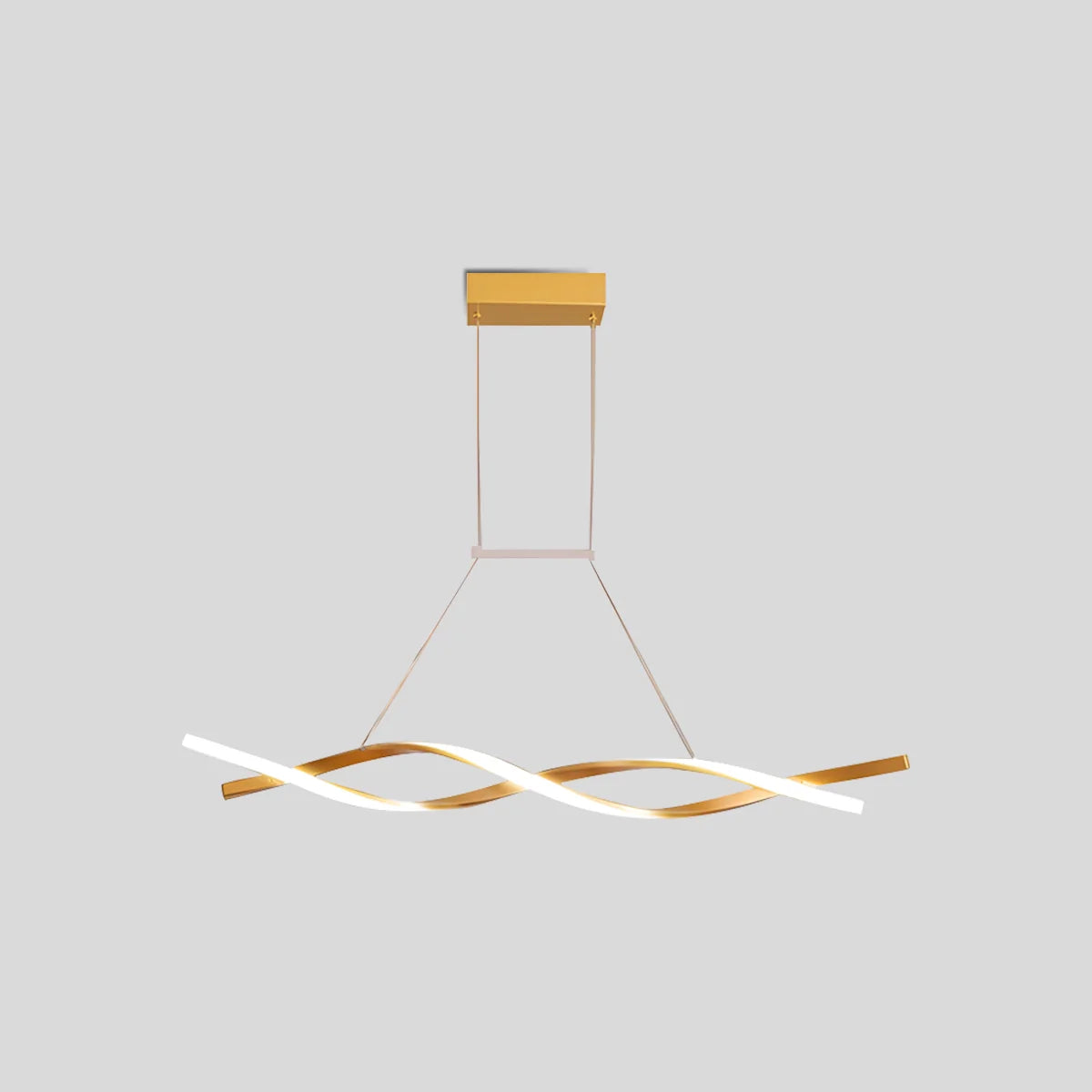 Feyran LED Linear Wave Chandelier for Dining Room