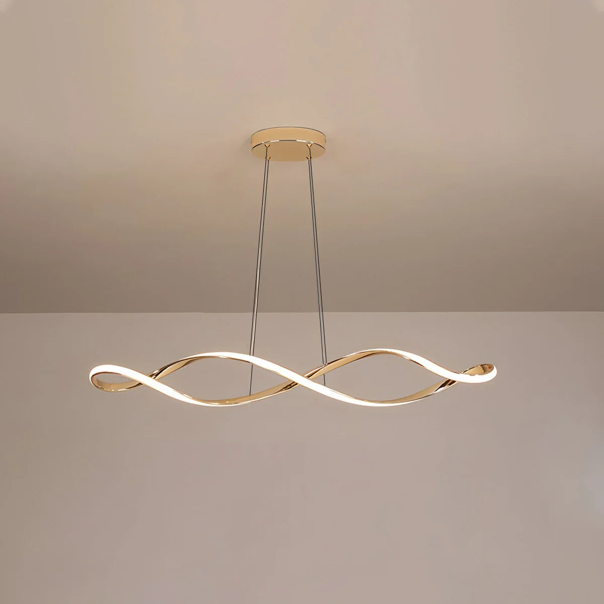 Feyran Linear Twist Pendant Light for Dining Room