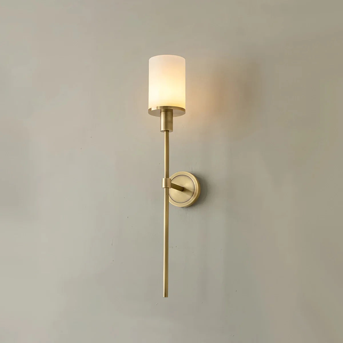 Feyran Alabaster Pillar Candle Wall Sconce