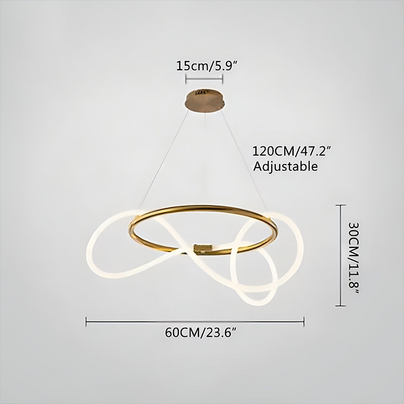 Feyran Modern Long Hose Led Pendant Light for Dining Room