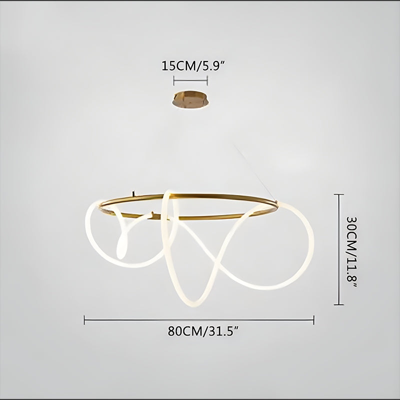 Feyran Modern Long Hose Led Pendant Light for Dining Room