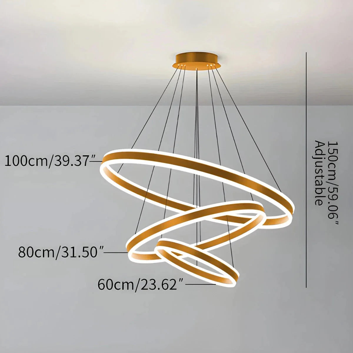 Feyran Circle Layered Living Room Chandelier