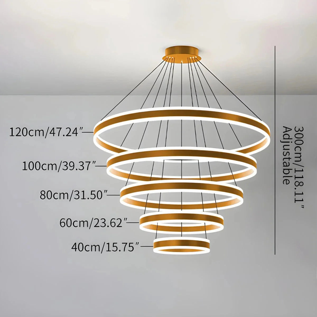 Feyran Circle Layered Living Room Chandelier