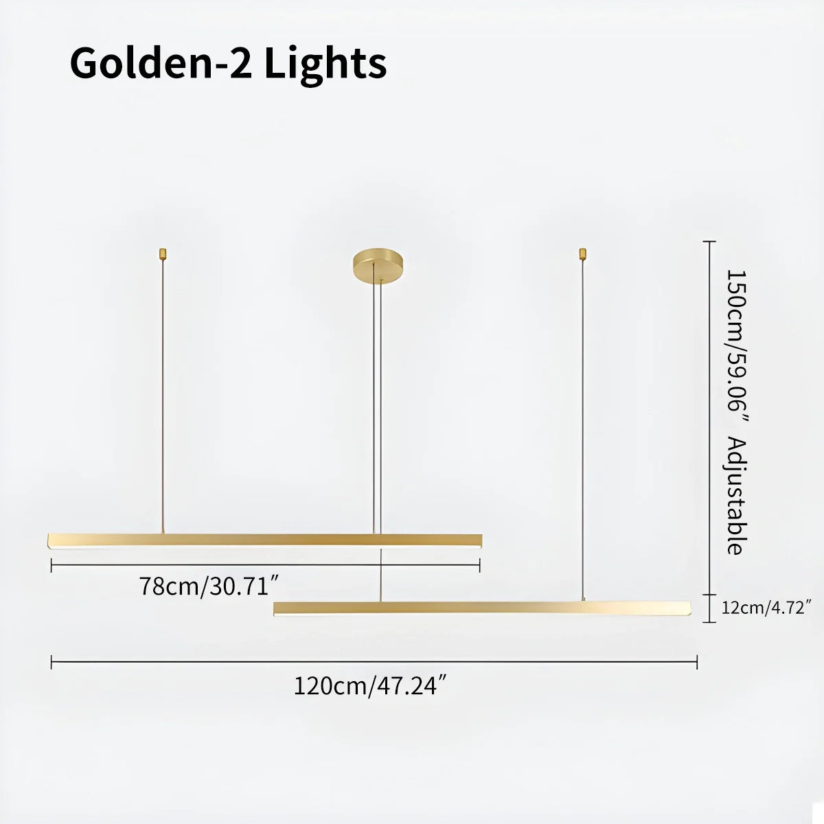 Feyran Multi Light Sticks LED Chandelier for Living Room