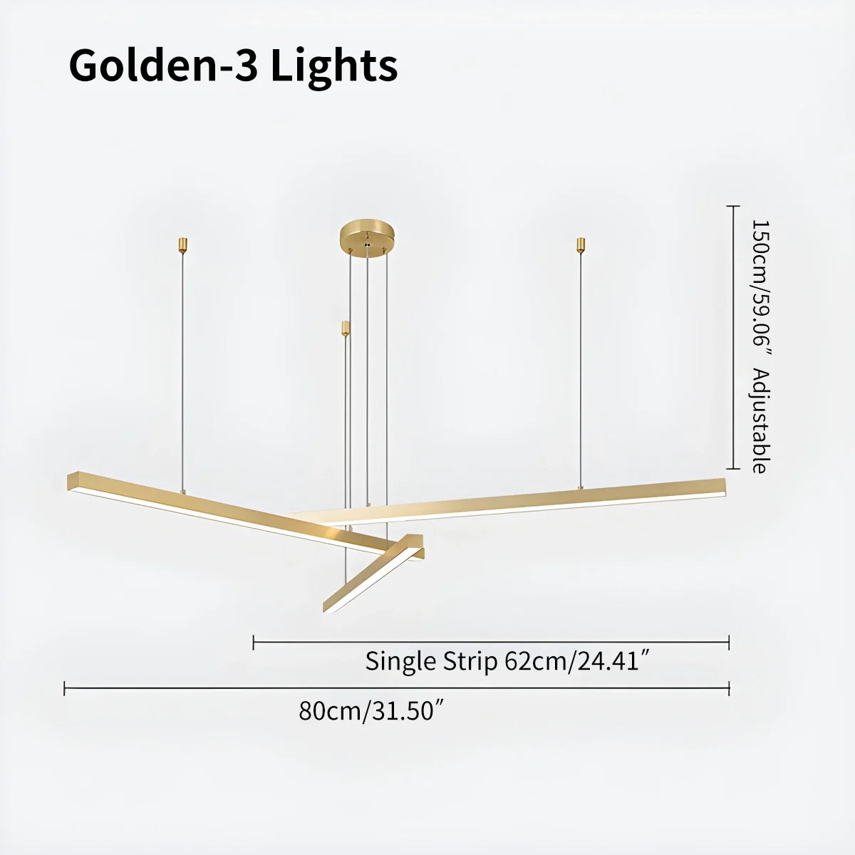 Feyran Multi Light Sticks LED Chandelier for Living Room