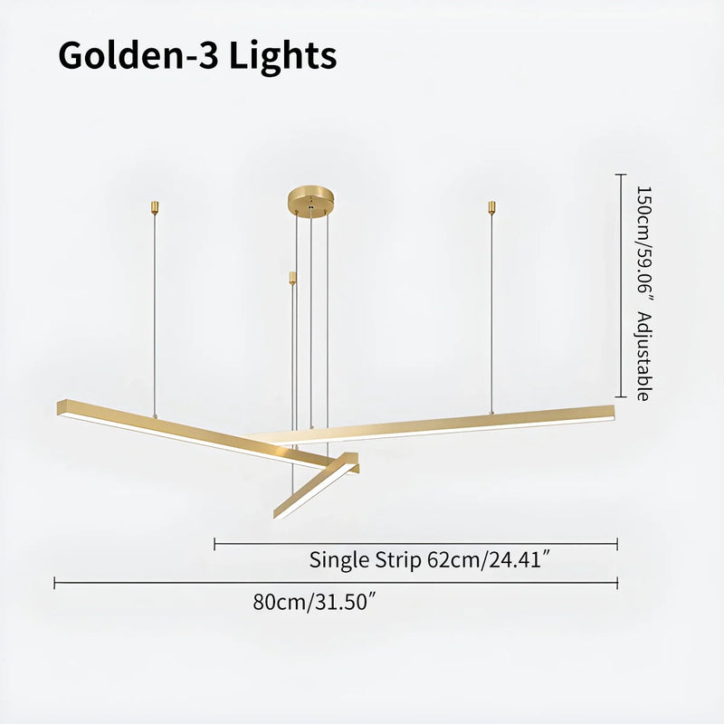 Feyran Multi Light Sticks LED Chandelier for Living Room