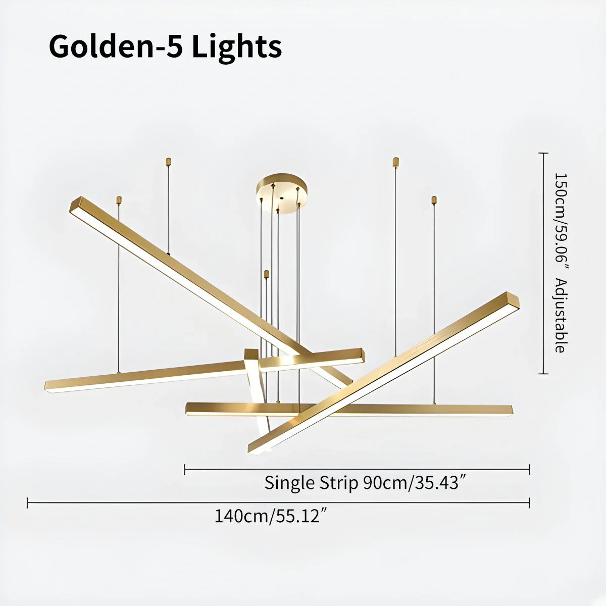 Feyran Multi Light Sticks LED Chandelier for Living Room