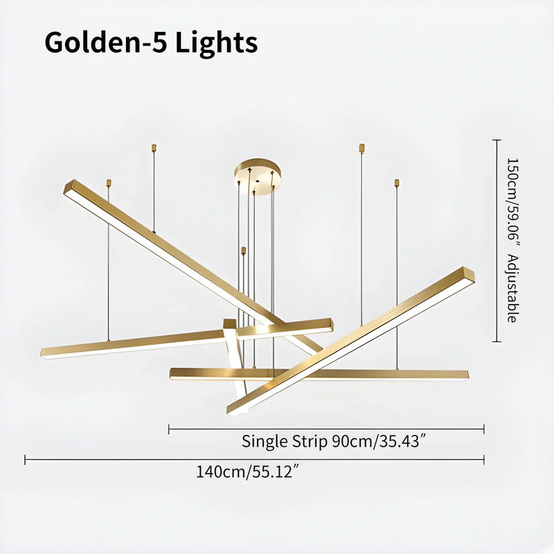 Feyran Multi Light Sticks LED Chandelier for Living Room