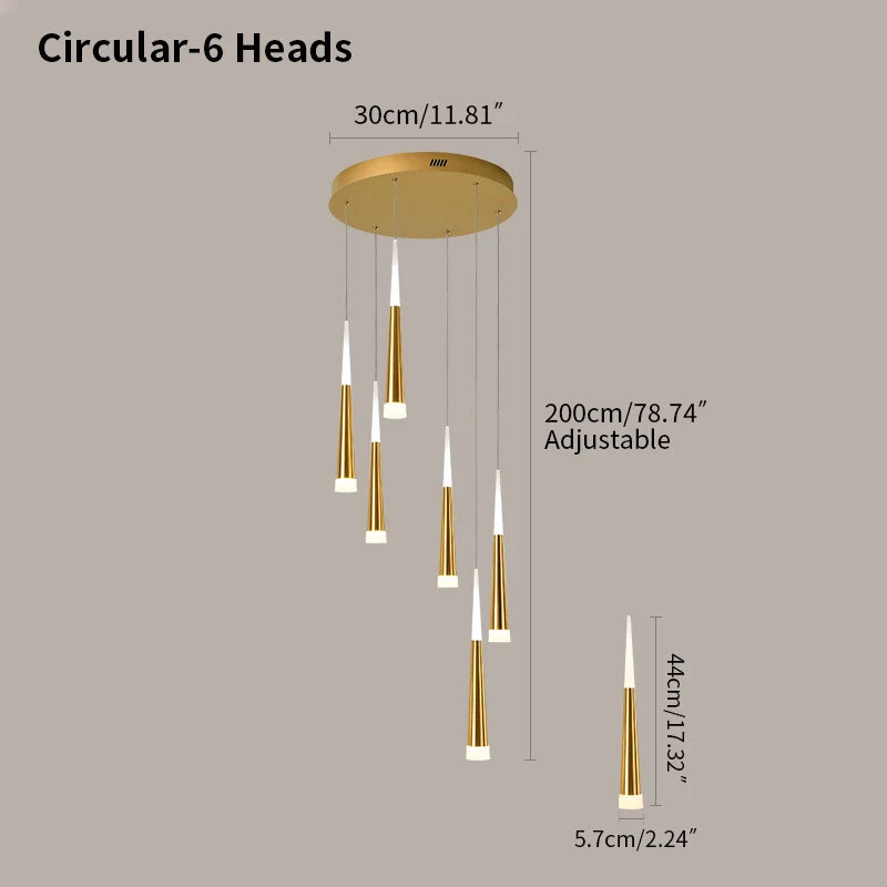 Feyran Meteor Shower Chandelier for Staircase