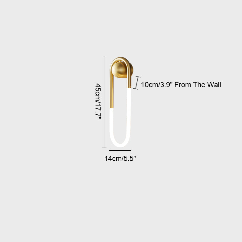Feyran Oval Brass Wall Sconce for Living Room