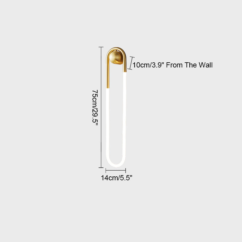 Feyran Oval Brass Wall Sconce for Living Room
