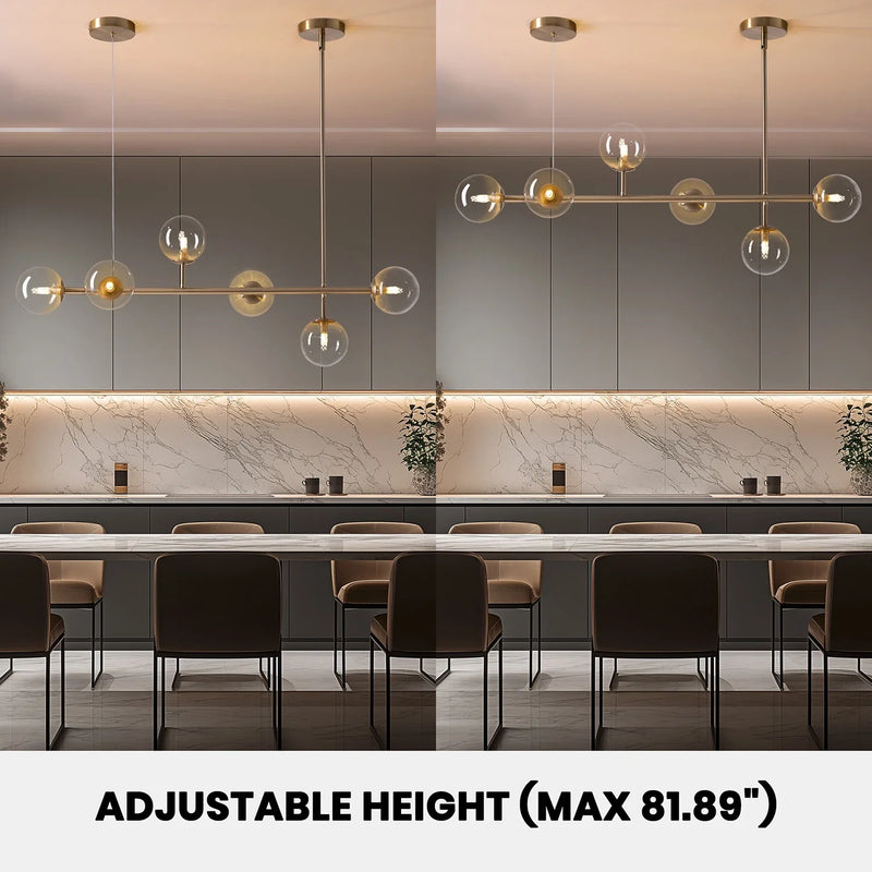 Gradient Glass Globe Chandelier for Dining Room 1 - Feyran