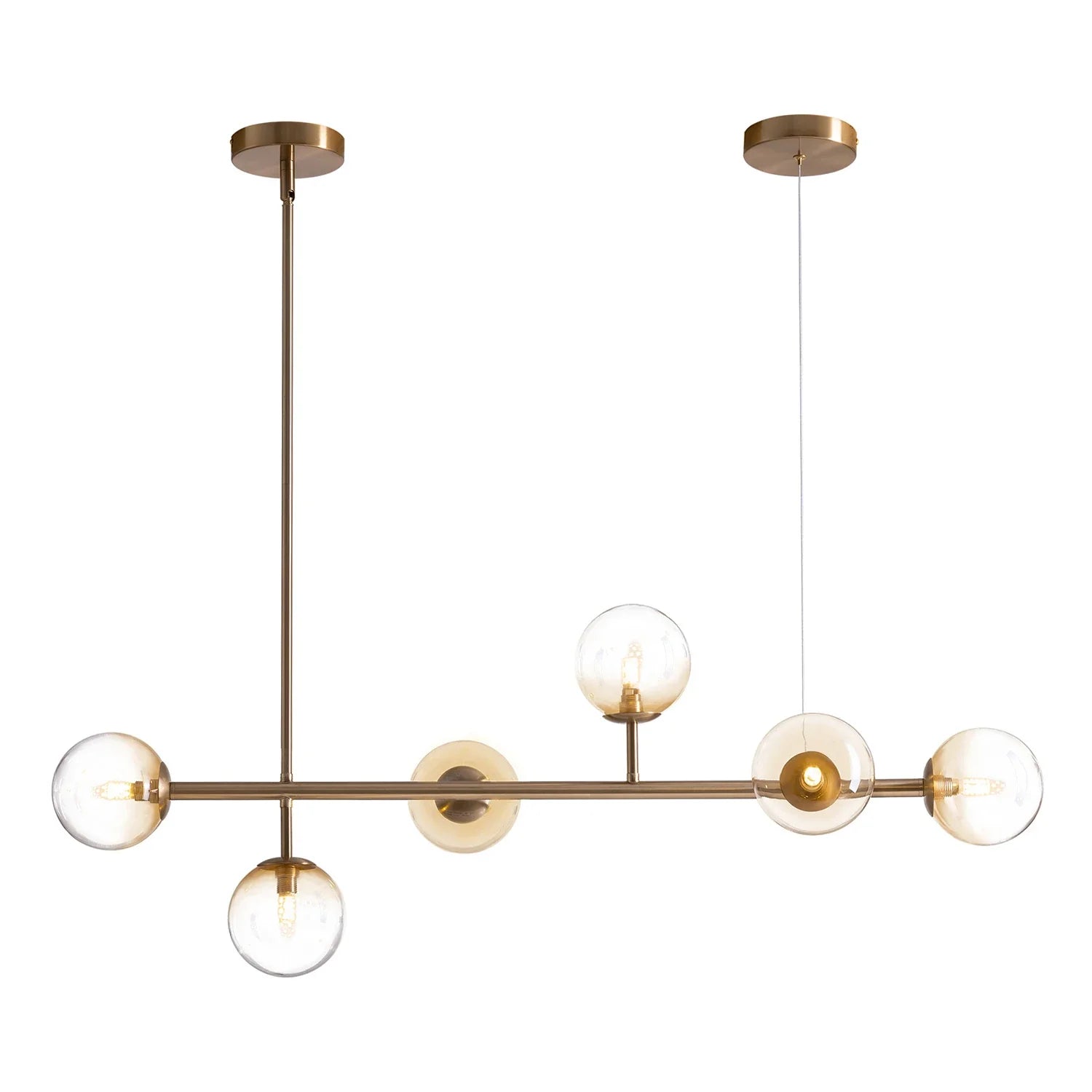 Gradient Glass Globe Chandelier for Dining Room 1 - Feyran