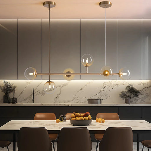 Gradient Glass Globe Chandelier for Dining Room 1 - Feyran
