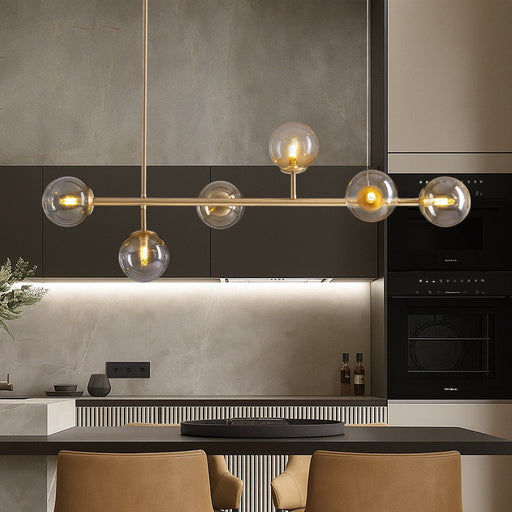 Gradient Glass Globe Chandelier for Dining Room ch362 20250704 Feyran