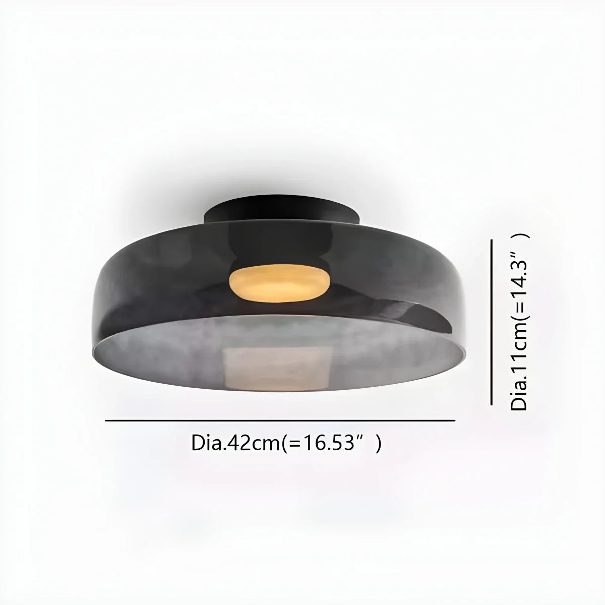 Feyran Colored Glass Ceiling Light for Bedroom