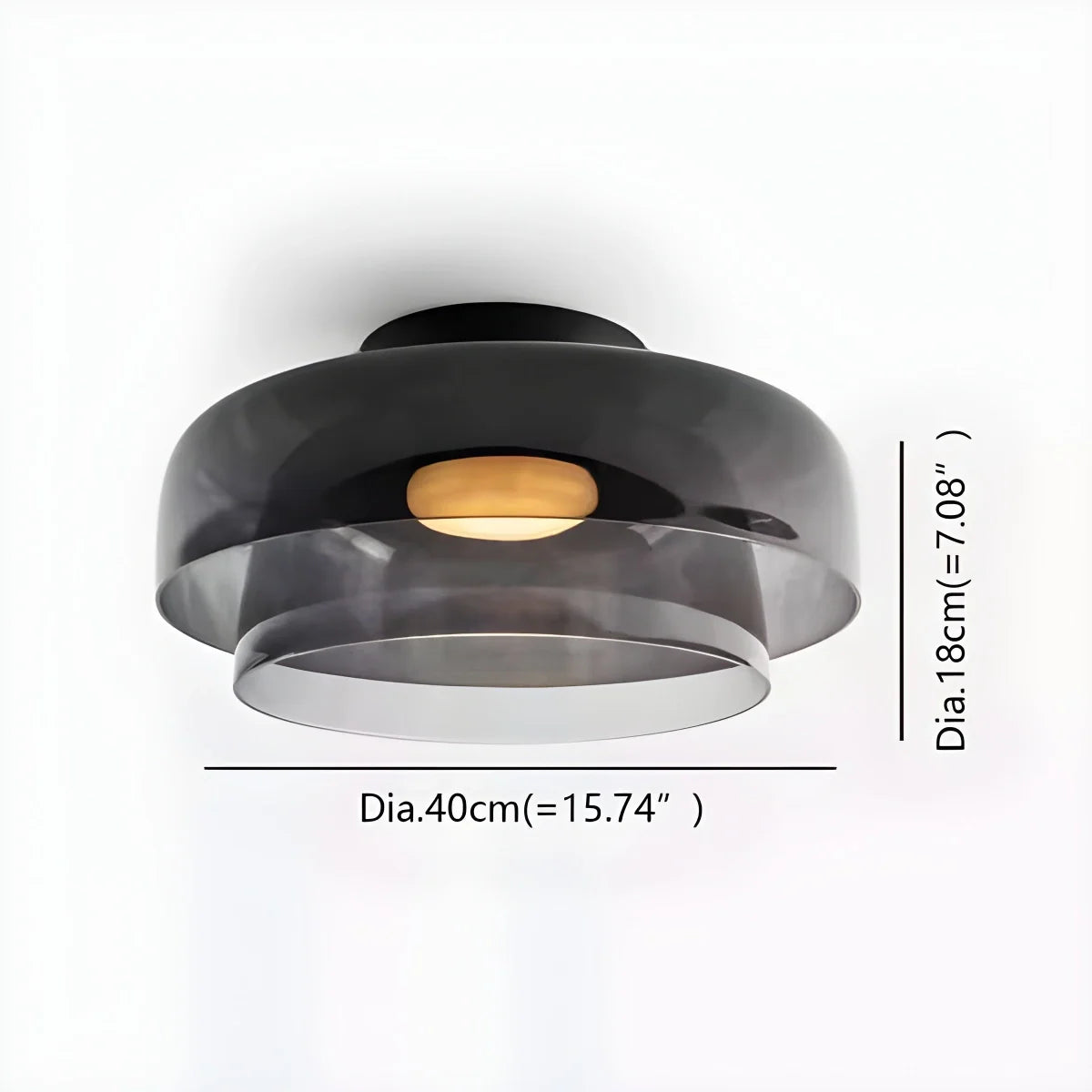 Feyran Colored Glass Ceiling Light for Bedroom