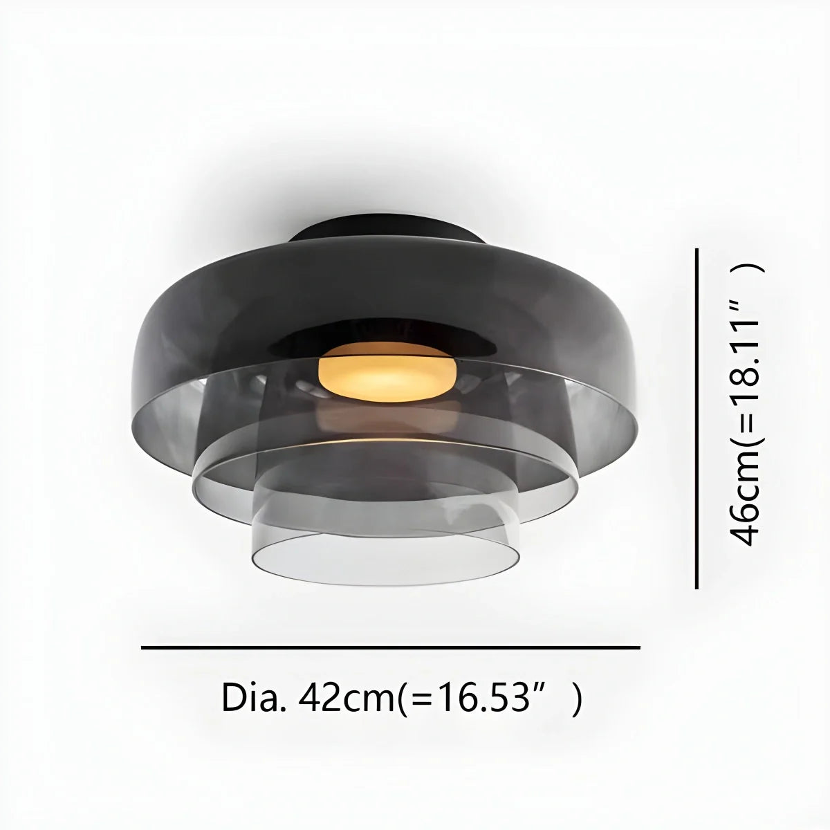 Feyran Colored Glass Ceiling Light for Bedroom