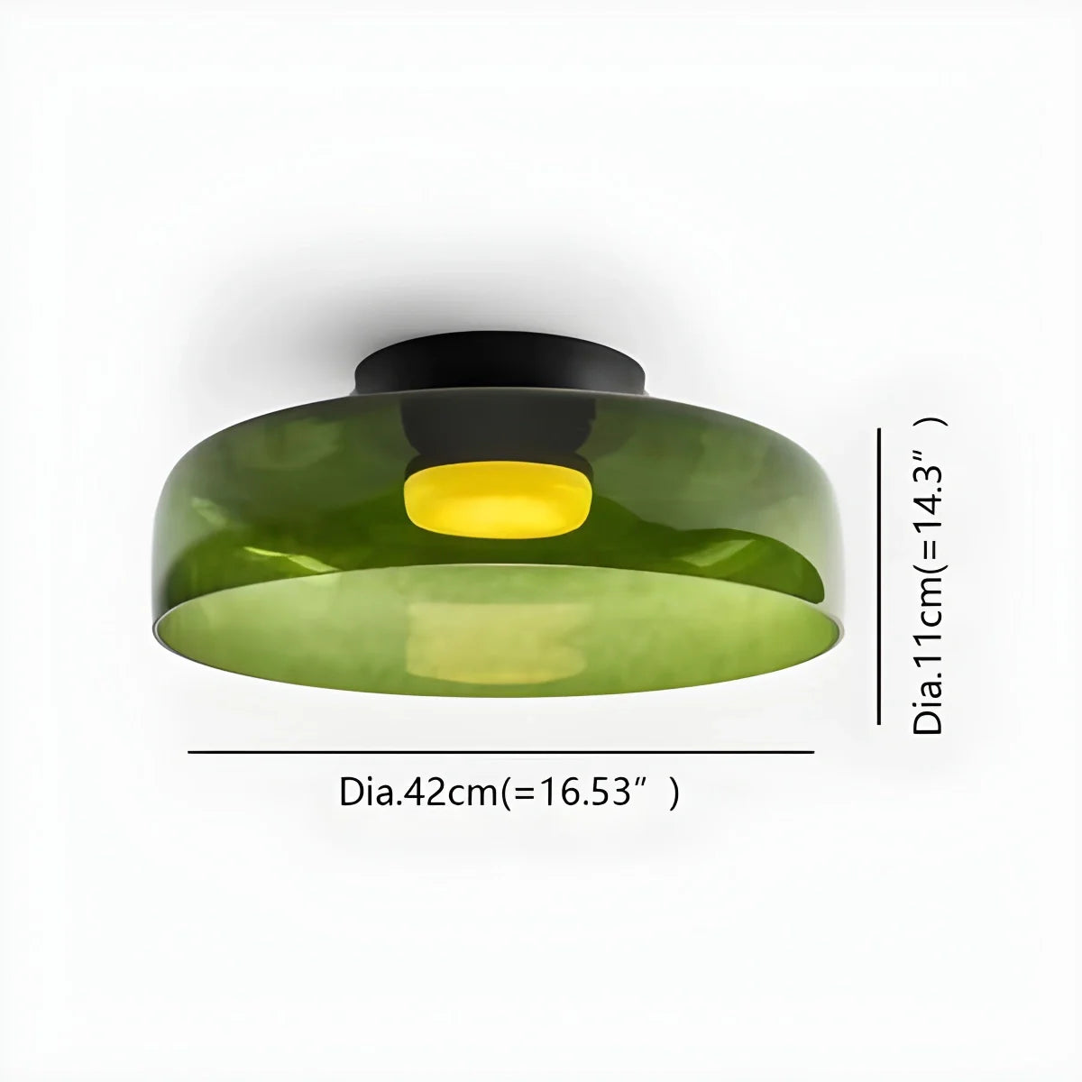 Feyran Colored Glass Ceiling Light for Bedroom