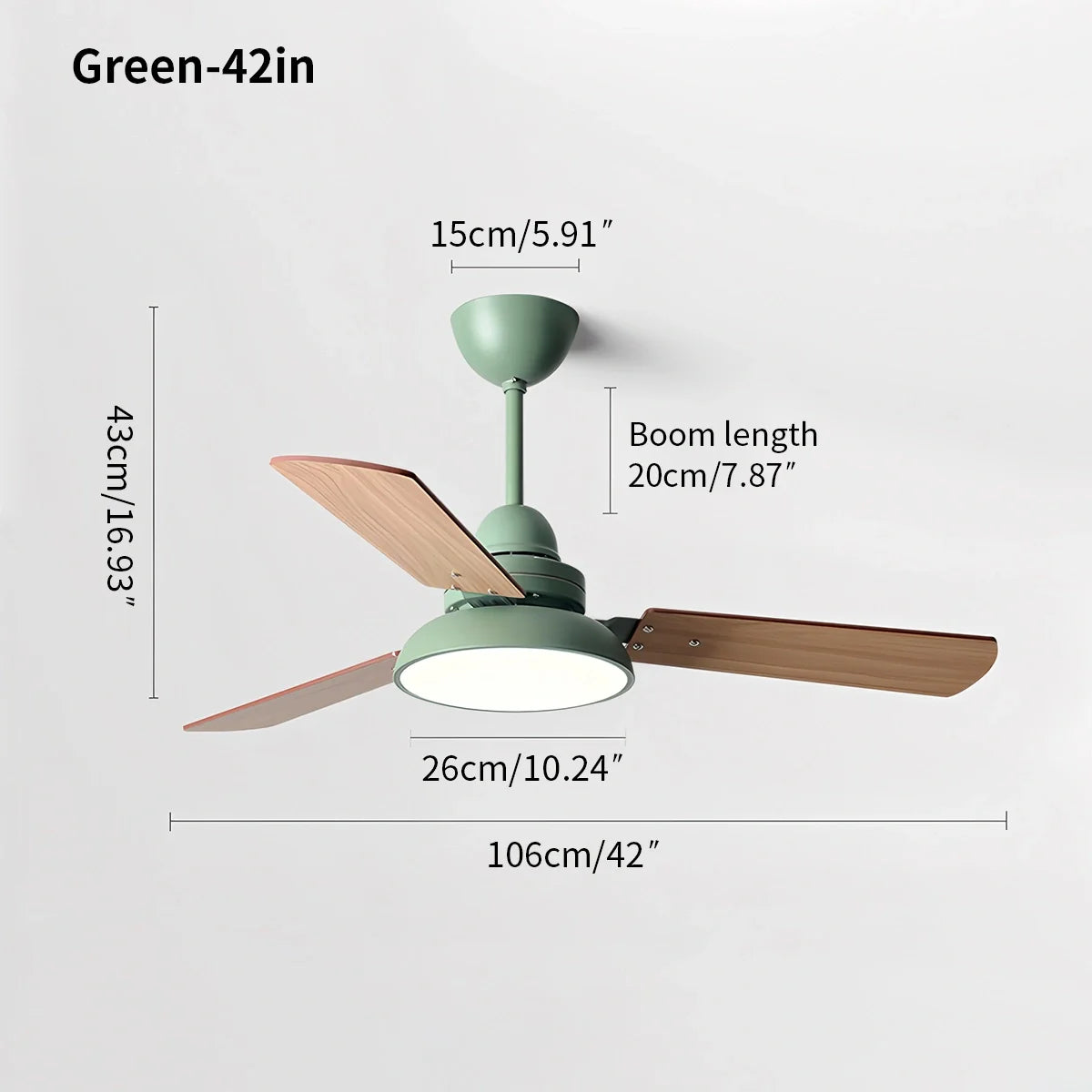 Feyran Modern Minimalist Three Leaf Ceiling Fan Light