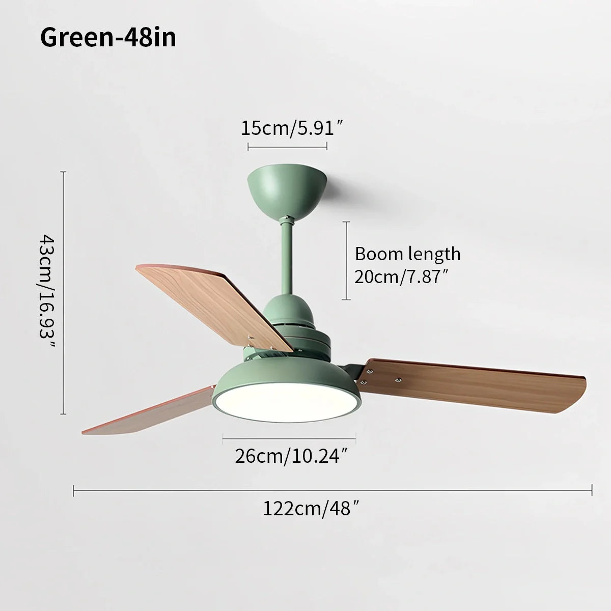 Feyran Modern Minimalist Three Leaf Ceiling Fan Light