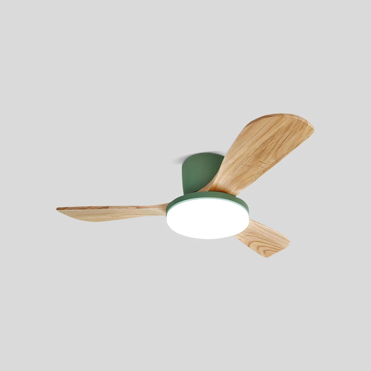 Feyran 3 Wood Blade Low Profile Ceiling Fan Lamp