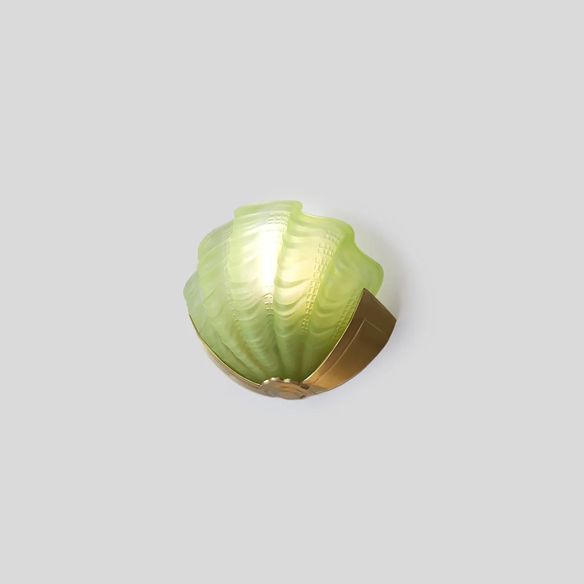 Feyran Light Luxury Brass Shell Glass Wall Lamp