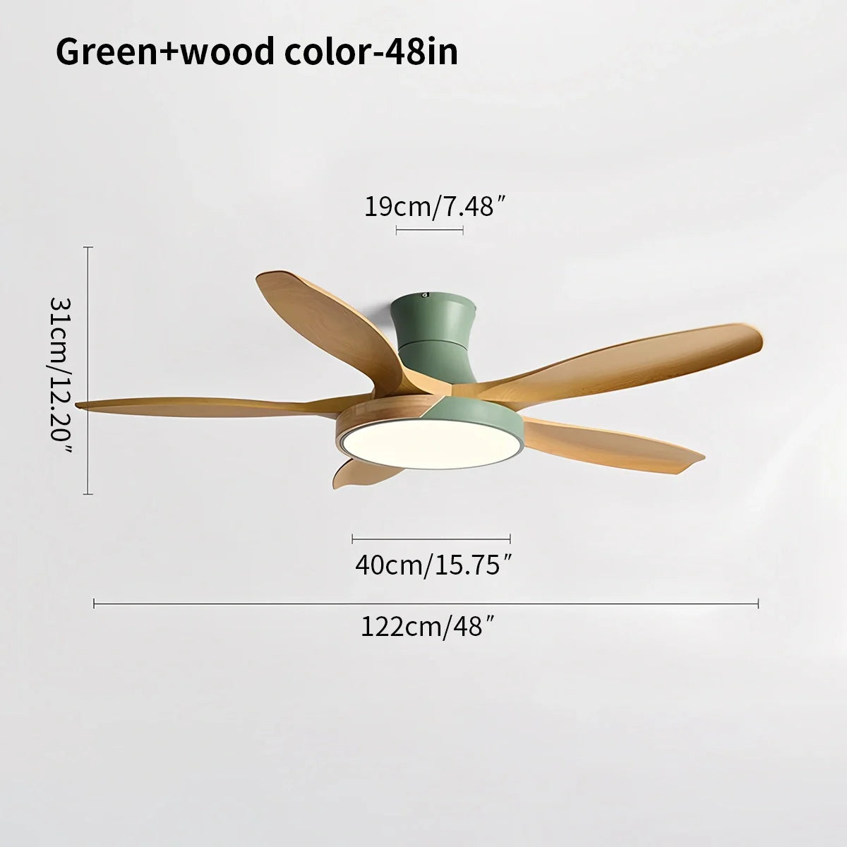 Feyran Nordic 5-Blade LED Ceiling Fan Light