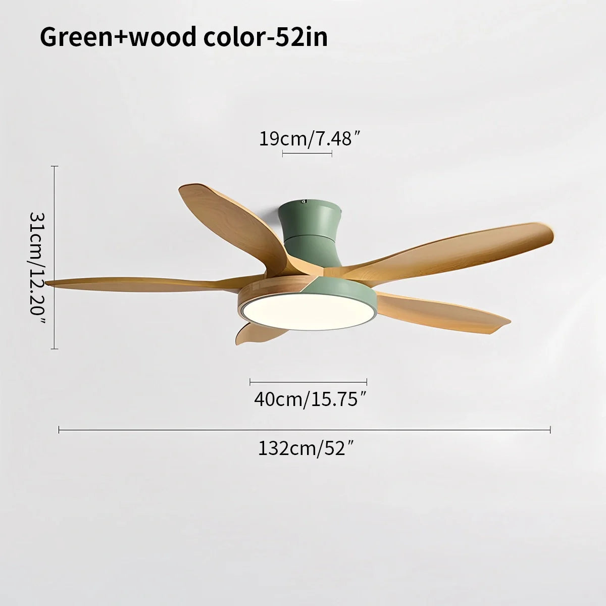 Feyran Nordic 5-Blade LED Ceiling Fan Light