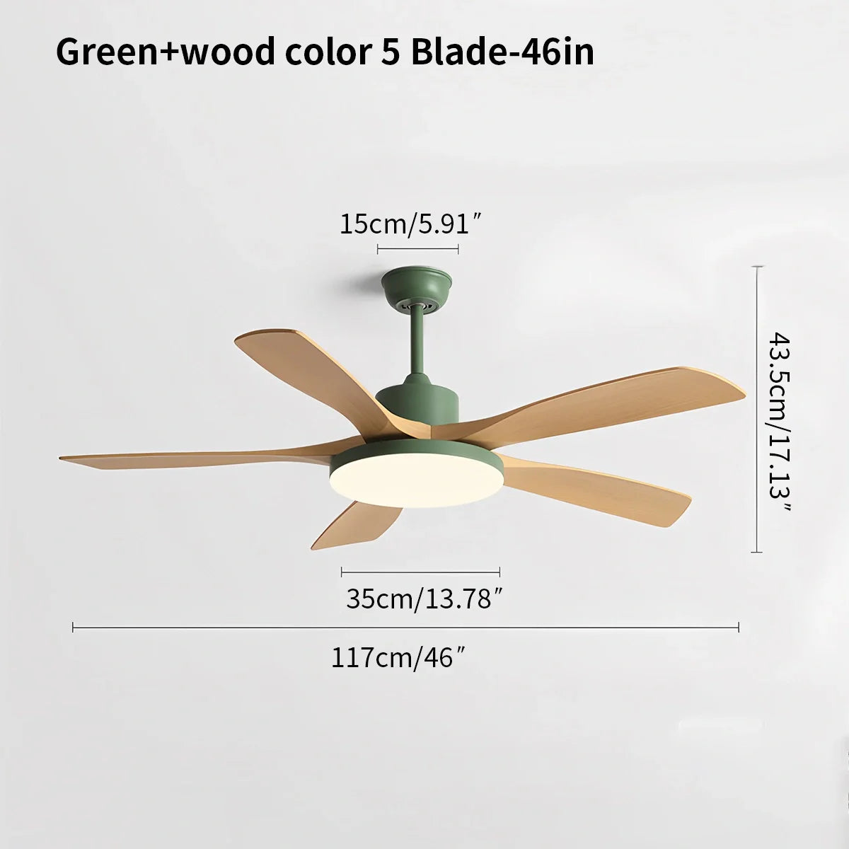 Feyran Living Room 6-Leaf Ceiling Fan Light