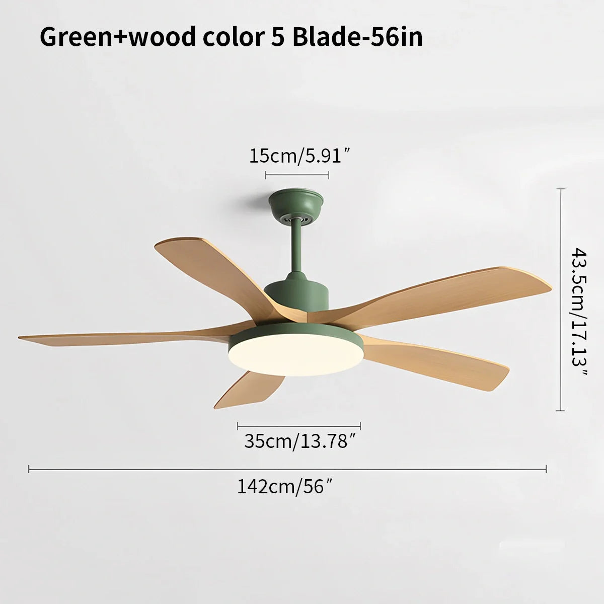 Feyran Living Room 6-Leaf Ceiling Fan Light