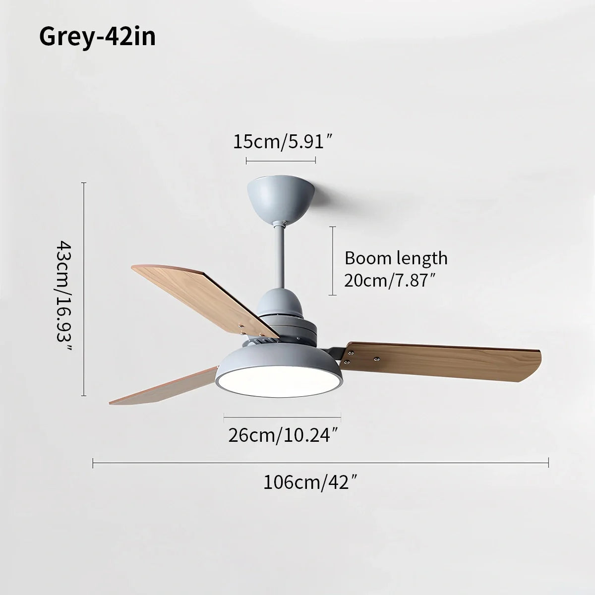 Feyran Modern Minimalist Three Leaf Ceiling Fan Light