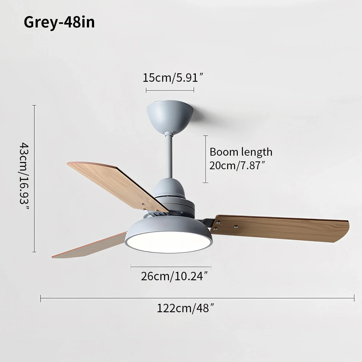Feyran Modern Minimalist Three Leaf Ceiling Fan Light