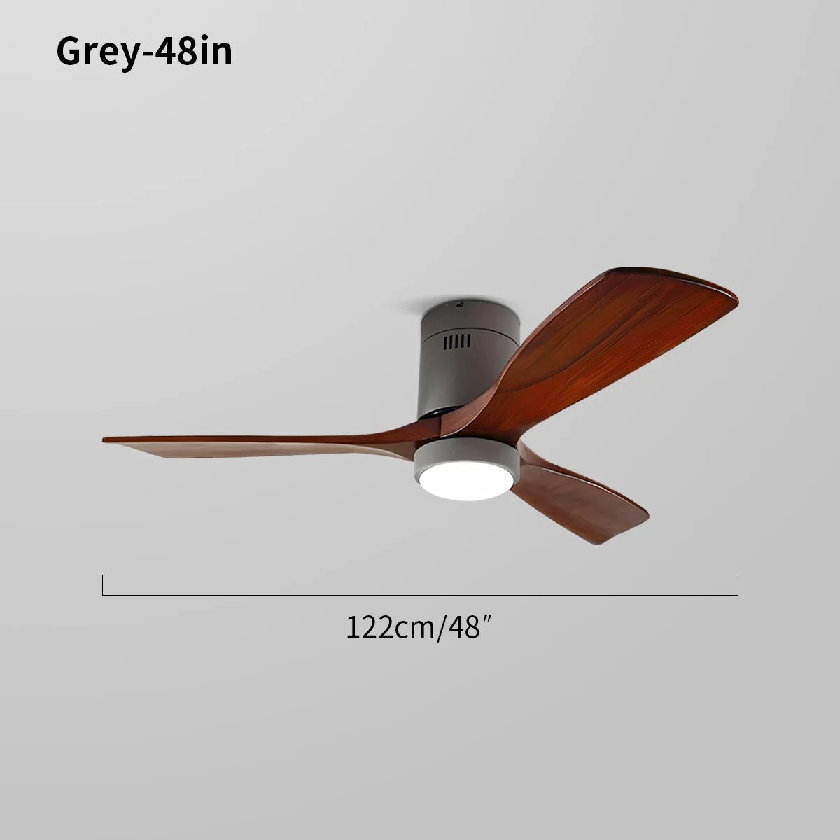 Feyran Mid-century Modern Hugger Ceiling Fan Lamp