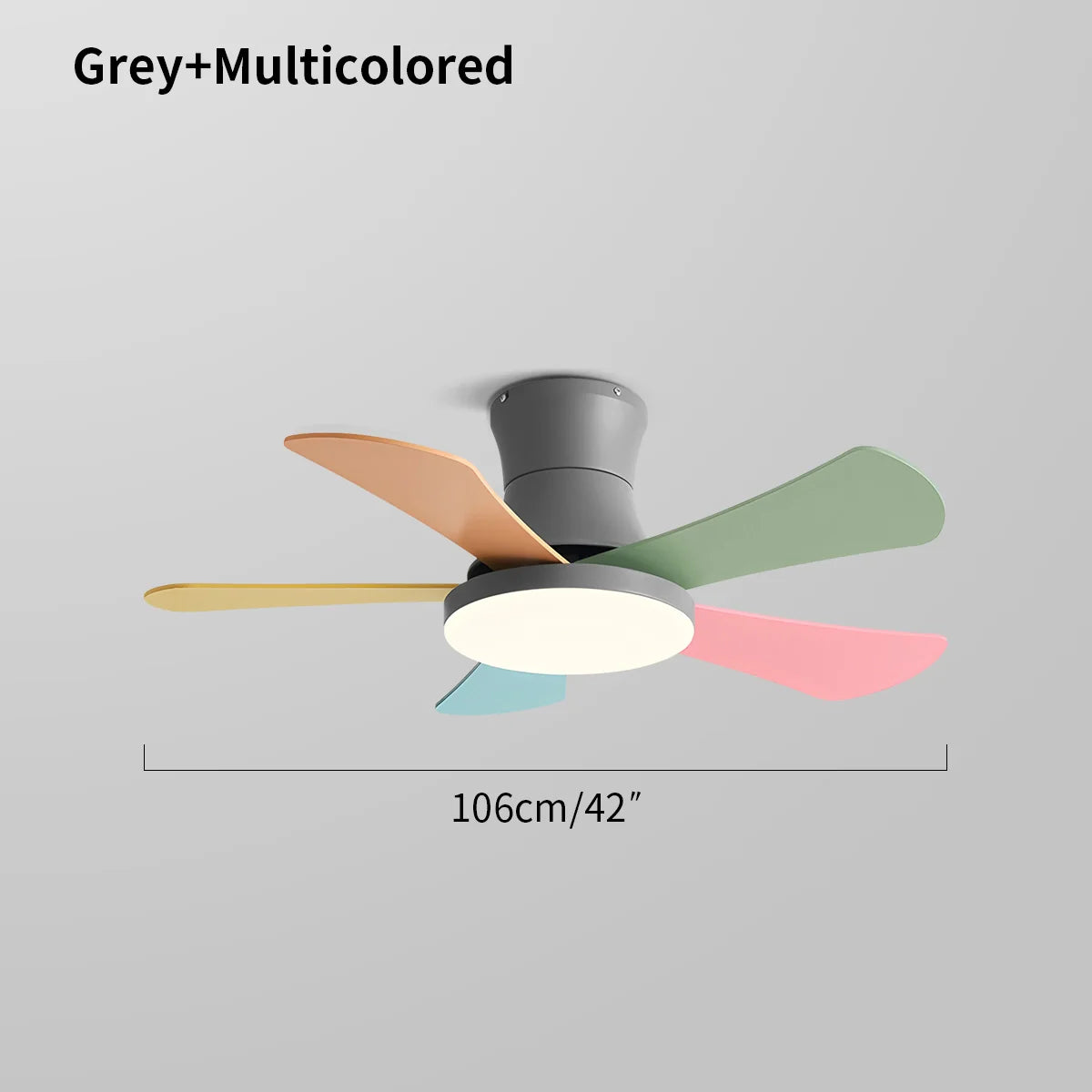 Feyran Scandi Low Profile Ceiling Fan with Light