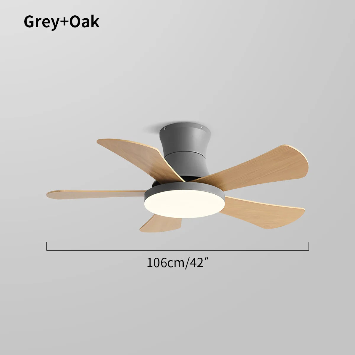Feyran Scandi Low Profile Ceiling Fan with Light