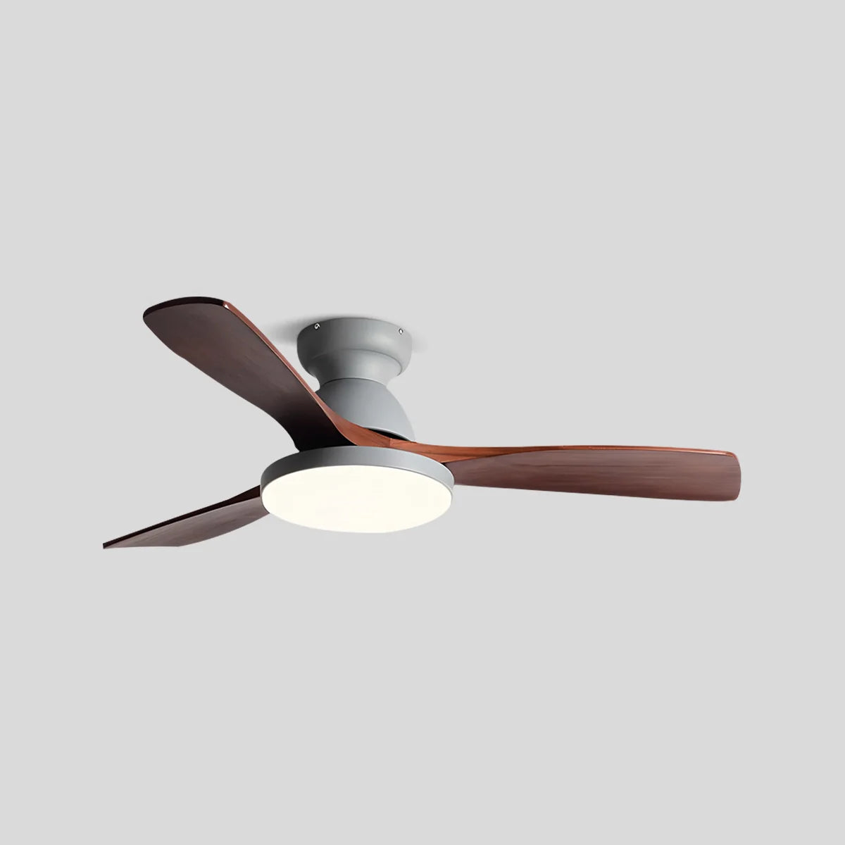 Feyran Vintage 3-leaf Solid Wood Ceiling Fan Lamp