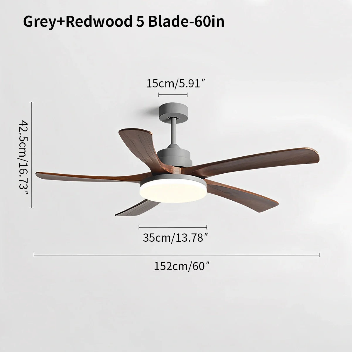 Feyran High Wind Solid Wood Ceiling Fan Light