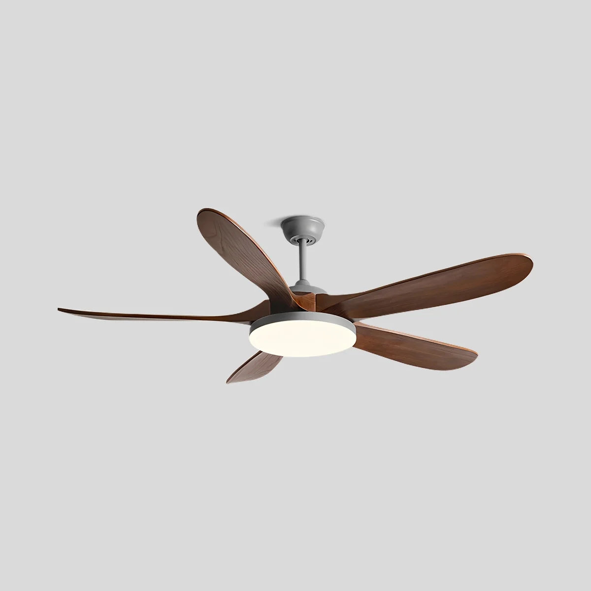 Feyran 5-leaf Solid Wood Ceiling Fan Light